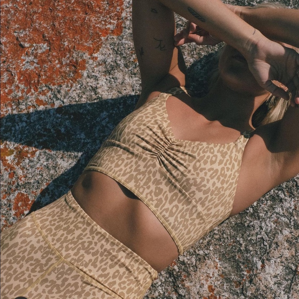 SPELL Active Wild Thing Crop Top In Mustard